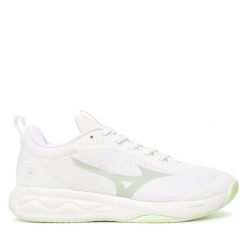 Buty halowe Mizuno. Białe obuwie sportowe damskie Mizuno, bez wzorów, mizuno wave. Za 479.99 zł.