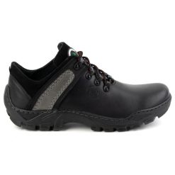 Olivier Skórzane buty trekkingowe męskie 311GT czarne. Czarne trekkingi męskie trekkingowe. Za 351.82 zł.