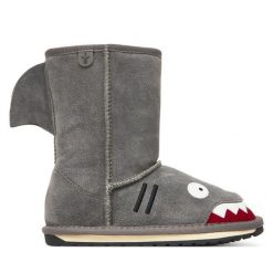 Śniegowce EMU Australia. Szare buty zimowe chłopięce Emu Australia, bez wzorów, bez zapięcia. Za 439.99 zł.