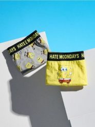 Bokserki 2 pack SpongeBob - wielobarwny. Bokserki męskie Sinsay, l, bez wzorów. Za 29.99 zł.