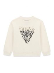 Guess Bluza K6BQ01 K5893 Biały Regular Fit. Białe bluzy dla dziewczynek Guess, z aplikacjami, z bawełny, bez ramiączek, bez kaptura. Za 174.99 zł.