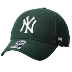 Czapka z daszkiem męska do baseball'u Brand 47 New York Yankees zielona. Zielone czapki i kapelusze męskie 47 Brand, bez wzorów. Za 119.99 zł.