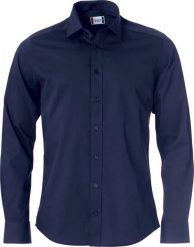 Clique Clark koszula męska z długim rękawem, 100% bawełna, regular fit, Easy. Niebieskie koszule męskie CLIQUE, m, bez wzorów, z bawełny, bez kołnierzyka, bez ramiączek. Za 213.20 zł.