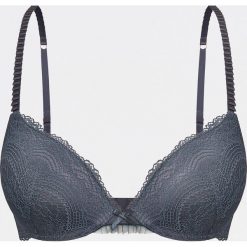Koronkowy biustonosz push up - Niebieski. Biustonosze marki Reserved. W wyprzedaży za 29.99 zł.