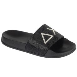 Klapki na basen damskie, Slippers Strass Logo. Czarne klapki damskie SUN68, bez wzorów. Za 169.90 zł.