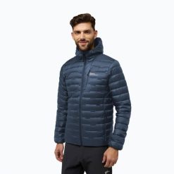 Kurtka puchowa męska Jack Wolfskin Passamani Down Hoody. Niebieskie kurtki sportowe męskie Jack Wolfskin, m, bez wzorów, z puchu, trekkingowe. Za 949.99 zł.