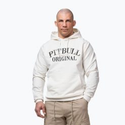 Bluza męska Pitbull Midnight Sweatshirt Hooded. Białe bluzy męskie PITBULL, l, bez wzorów, z bawełny, bez kaptura. Za 249.99 zł.