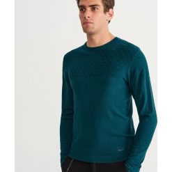 Sweter z okrągłym dekoltem - Turkusowy. Swetry przez głowę męskie marki Reserved. W wyprzedaży za 79.99 zł.