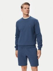 Tommy Hilfiger Bluza MW0MW37237 Niebieski Regular Fit. Niebieskie bluzy męskie Tommy Hilfiger, l, bez wzorów, z bawełny, bez kaptura. Za 409.99 zł.