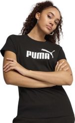 Koszulka damska Puma ESS No.1 Logo Tee czarna 682370 01 M. Czarne t-shirty damskie Puma, m, bez wzorów, bez kołnierzyka. Za 113.44 zł.