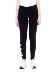 Legginsy damskie z dużym logo linii Basic. Czarne legginsy sportowe damskie LEONE 1947 APPAREL, l, bez wzorów, z bawełny, na fitness i siłownię. Za 63.11 zł.