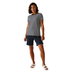 Damska Koszulka W Paski Bayletta. Białe t-shirty damskie Regatta, s, bez wzorów, z bawełny, klasyczne, bez kołnierzyka. Za 72.99 zł.