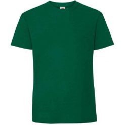Męska Koszulka Iconic 195 Z Bawełny Premium Ringspun. Zielone koszulki sportowe męskie Fruit of the Loom, m, bez wzorów, z bawełny, bez kołnierzyka, bez ramiączek, trekkingowe. Za 32.99 zł.
