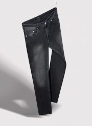 PAKO LORENTE – Szare jeansowe spodnie męskie. Szare spodnie materiałowe męskie Pako Lorente, m, bez wzorów, z bawełny, casualowe. Za 129.99 zł.