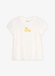 Koszulka z elastycznej bawełny. Białe t-shirty damskie bonprix, bez wzorów, z bawełny, bez kołnierzyka. Za 32.99 zł.
