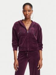 Juicy Couture Bluza Old Gothic JCWAS226333 Bordowy Slim Fit. Czerwone bluzy damskie Juicy Couture, s, bez wzorów, z syntetyku, bez kaptura. Za 407.99 zł.