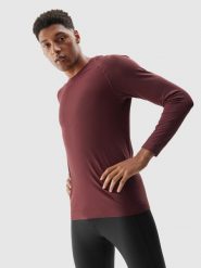 4F Longsleeve do biegania szybkoschnący męski L/XL. Czerwone koszulki sportowe męskie 4f, l, bez wzorów, z dzianiny, bez kołnierzyka. Za 159.99 zł.