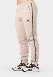 Harvey Track Spodnie - Beżowy. Brązowe spodnie sportowe męskie GORILLA WEAR, l, bez wzorów, z bawełny, na fitness i siłownię. Za 244.00 zł.