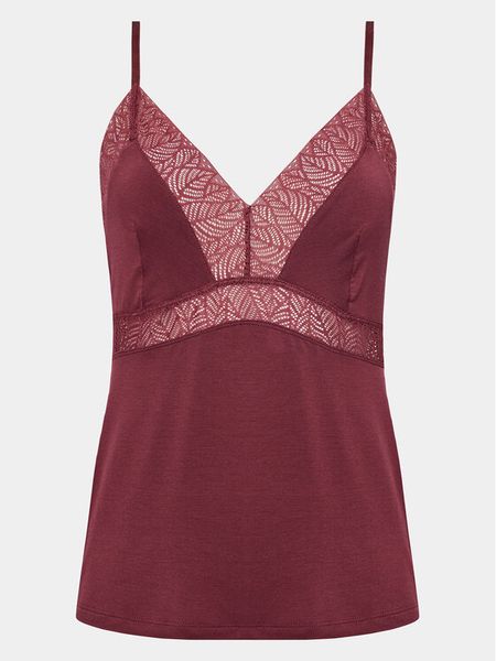 Femilet by Chantelle Koszulka piżamowa Jazz FNA510 Bordowy Regular Fit. Czerwone koszule nocne damskie Femilet by Chantelle, bez wzorów, z wiskozy, bez ramiączek. Za 99.99 zł.