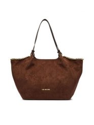 LOVE MOSCHINO Torebka JC4220PP0PKF131A Brązowy. Brązowe torebki do ręki damskie Love Moschino, bez wzorów, z materiału, bez dodatków. Za 1,029.00 zł.