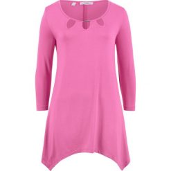 Tunika shirtowa, rękawy 3/4 bonprix lila - różowy. Czerwone tuniki damskie bonprix. Za 89.99 zł.