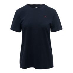 Damska Koszulka Z Krótkim Rękawem Playo II. Niebieskie koszulki sportowe damskie Hi-tec, bez wzorów, bez kołnierzyka, bez ramiączek, trekkingowe. Za 53.99 zł.
