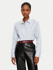 Tommy Hilfiger Koszula WW0WW44084 Błękitny Regular Fit. Niebieskie bluzki damskie Tommy Hilfiger, bez wzorów, z bawełny, bez kołnierzyka, bez ramiączek. Za 219.99 zł.