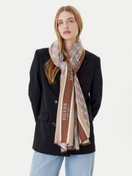Guess Szal AM9565 POL03 Beżowy. Brązowe rękawiczki damskie Guess, z aplikacjami, z materiału. Za 279.99 zł.