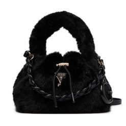 Torebka Guess. Czarne torebki do ręki damskie Guess, z aplikacjami, klasyczne, bez dodatków. Za 264.99 zł.