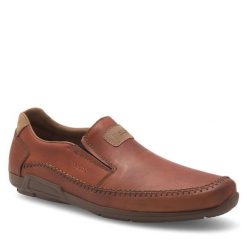 Półbuty Rieker. Brązowe półbuty na co dzień męskie Rieker, bez zapięcia. Za 359.99 zł.