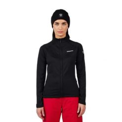 Kurtka narciarska damska z pełnym zamkiem Rossignol Blackside MIX. Czarne kurtki snowboardowe damskie Rossignol, na zimę, bez wzorów, bez kaptura, narciarskie. Za 594.00 zł.