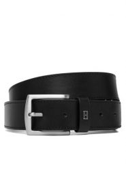 Tommy Hilfiger Pasek Denton Square Buckle Leather Belt AM0AM14188 Czarny. Czarne paski damskie Tommy Hilfiger, bez wzorów, ze skóry. Za 259.99 zł.