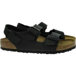 Buty do chodzenia męskie Birkenstock Milano. Czarne klapki męskie Birkenstock, z materiału, sportowe. Za 572.00 zł.
