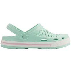 Chodaki Coqui Lindo W 6413-100-4432B/6413-100-4432 zielone. Zielone klapki damskie bez wzorów, sportowe, bez obcasa. Za 170.33 zł.