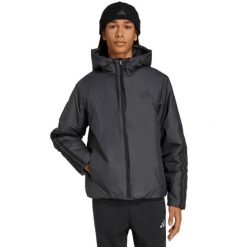 Kurtka męska adidas Essentials Climawarm 3 Stripes Insulated Hooded. Czarne kurtki męskie Adidas, m, bez wzorów, z poliesteru, z kapturem. Za 303.99 zł.