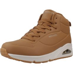 Buty do chodzenia damskie Skechers Stand High. Brązowe obuwie sportowe damskie Skechers, bez wzorów, z materiału, trekkingowe, Skechers Sport. W wyprzedaży za 379.00 zł.
