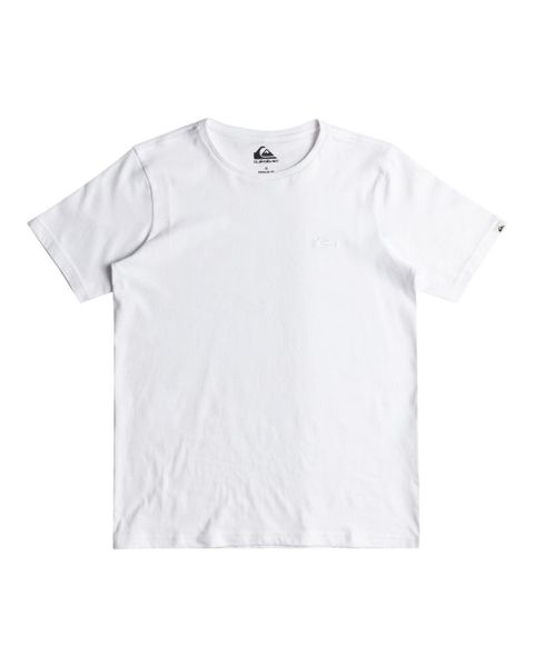 Koszulka z krótkim rękawem dla Chłopcy BASIC Biały. Białe t-shirty dla chłopców Quiksilver, bez wzorów, z bawełny, bez ramiączek. Za 86.05 zł.