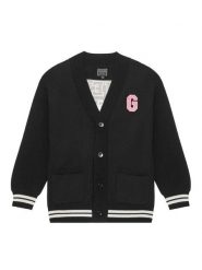 Guess Kardigan J5YR11 Z3OF0 Czarny Regular Fit. Czarne swetry dla dziewczynek Guess, z aplikacjami, z syntetyku, bez kołnierzyka, bez ramiączek, bez kaptura. Za 269.99 zł.