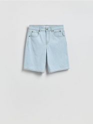 Szorty loose fit - niebieski. Niebieskie szorty męskie Reserved, bez wzorów, z denimu. Za 119.99 zł.