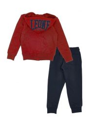 Bluza z kaptur na co dzień na siłownię. Czerwone bluzy męskie LEONE 1947 APPAREL, bez wzorów, z dresówki, bez kaptura. Za 84.16 zł.