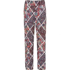 Spodnie z dżerseju bonprix niebieski z nadrukiem. Spodnie materiałowe damskie marki DOMYOS. Za 44.99 zł.