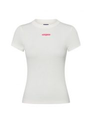 Tommy Jeans Koszulka Kobiety Bawełna biały, M. Białe t-shirty damskie Tommy Jeans, m, bez wzorów, z bawełny, klasyczne, bez kołnierzyka. Za 89.95 zł.