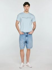 Koszulka męska z nadrukiem niebieska Oliver 400. Niebieskie t-shirty męskie Big Star, l, bez wzorów, z dzianiny, klasyczne, bez kołnierzyka. Za 99.99 zł.