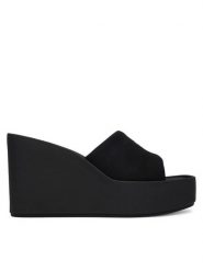 Calvin Klein Klapki Wedge 70 Sndl Canv Mg HW0HW03134 Czarny. Czarne klapki damskie Calvin Klein, bez wzorów, z materiału, bez obcasa. Za 409.99 zł.