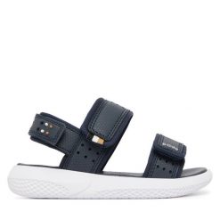 Sandały BOSS. Niebieskie sandały chłopięce Boss, bez zapięcia. Za 330.99 zł.