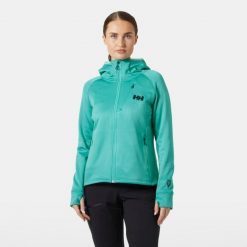Bluza damska z kapturem Helly Hansen Odin Thermal Pro. Zielone bluzy sportowe damskie Helly Hansen, bez wzorów, z kapturem, narciarskie. Za 575.50 zł.