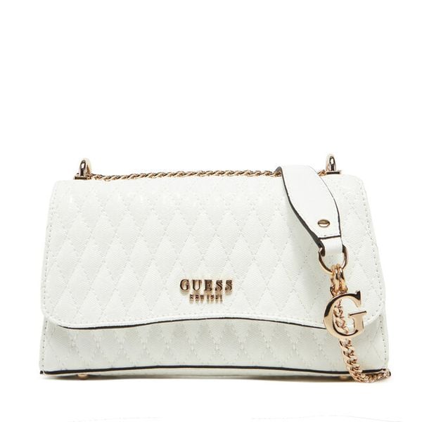 Torebka Guess. Białe listonoszki damskie Guess, z aplikacjami, bez dodatków. Za 329.99 zł.