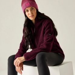Damska bluza polarowa Elindra z wodoodpornym zamkiem do połowy. Niebieskie bluzy damskie Regatta, l, bez wzorów, z materiału, bez kaptura. Za 227.00 zł.