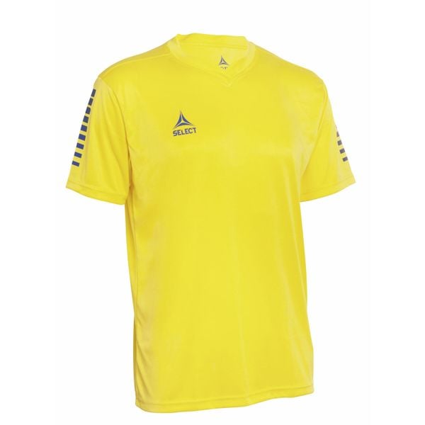 SELECT Koszulka PISA yellow/ blue. Niebieskie koszulki sportowe męskie Select, m, bez wzorów, z materiału, bez kołnierzyka, bez ramiączek, do piłki nożnej. Za 101.52 zł.