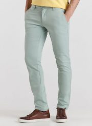 PAKO LORENTE – Gładkie spodnie męskie chino w kolorze morskim P21SN-WX-034-M. Zielone eleganckie spodnie męskie Pako Lorente, m, bez wzorów, z bawełny. Za 79.99 zł.